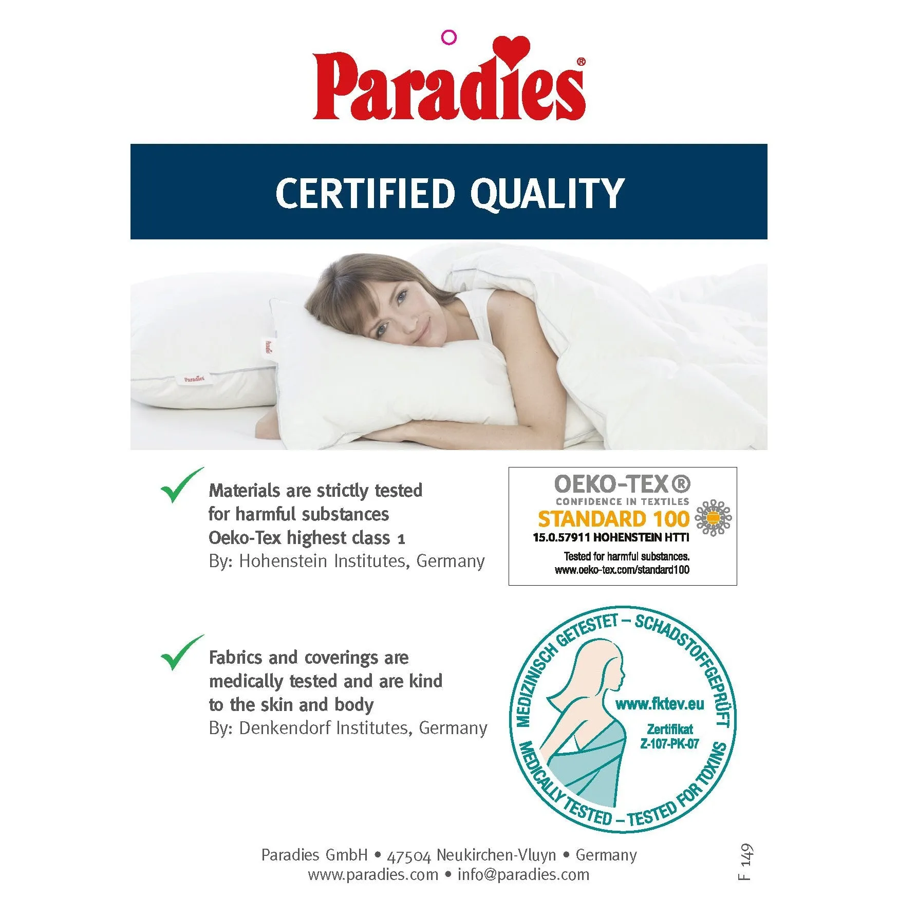 Paradies Alexa 60 Organic Medium Warm Down Quilt