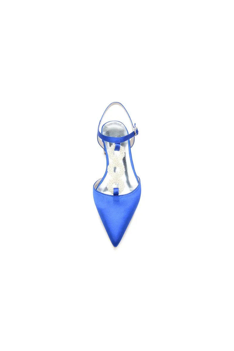 Pearl Strap Pointed Toe Flats