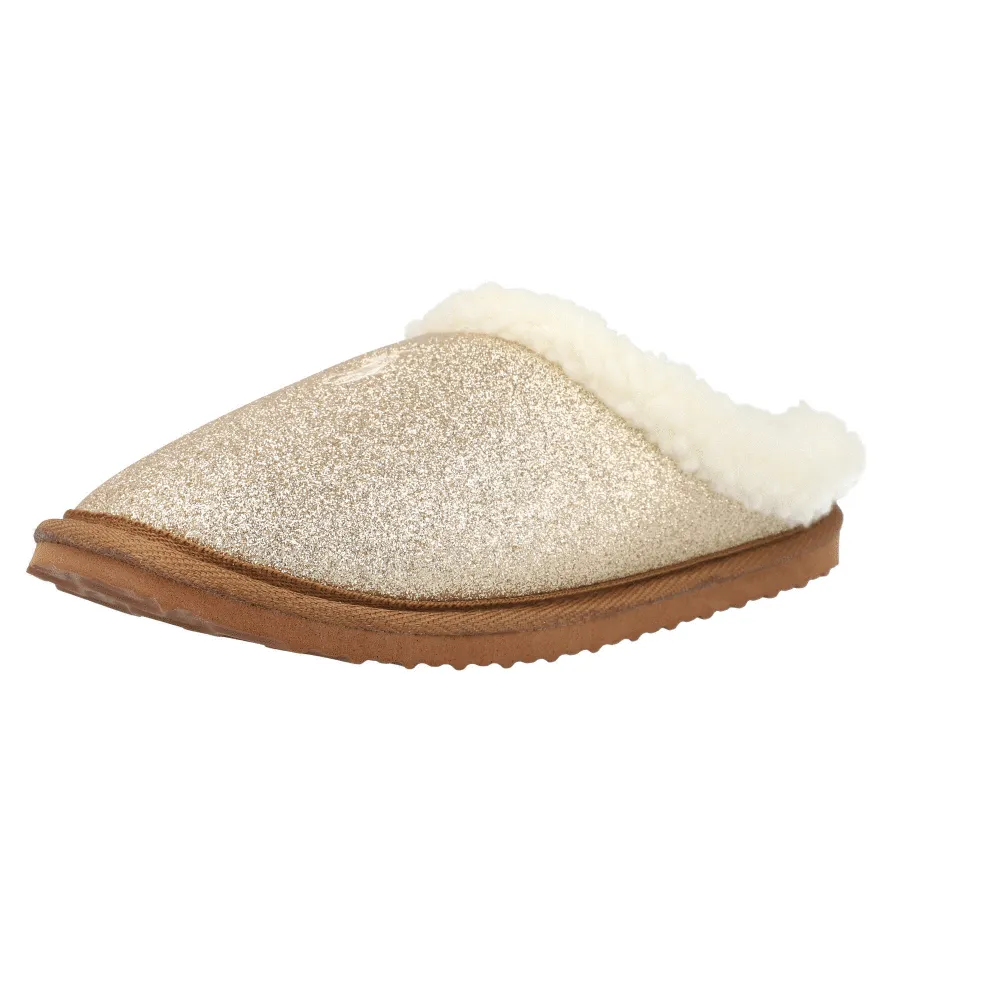 Polo Ralph Lauren Charlotte Gold Glitter Slippers