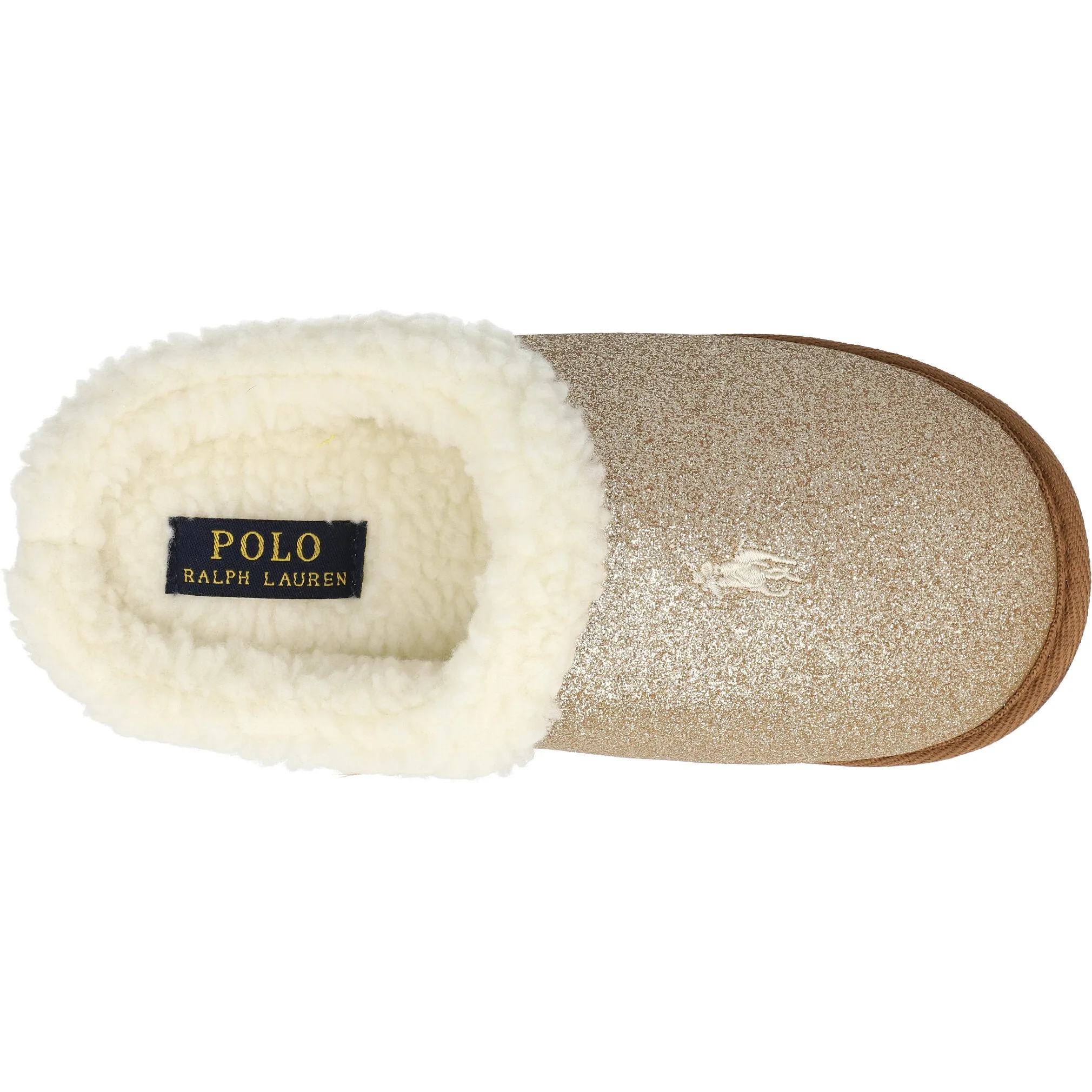 Polo Ralph Lauren Charlotte Gold Glitter Slippers