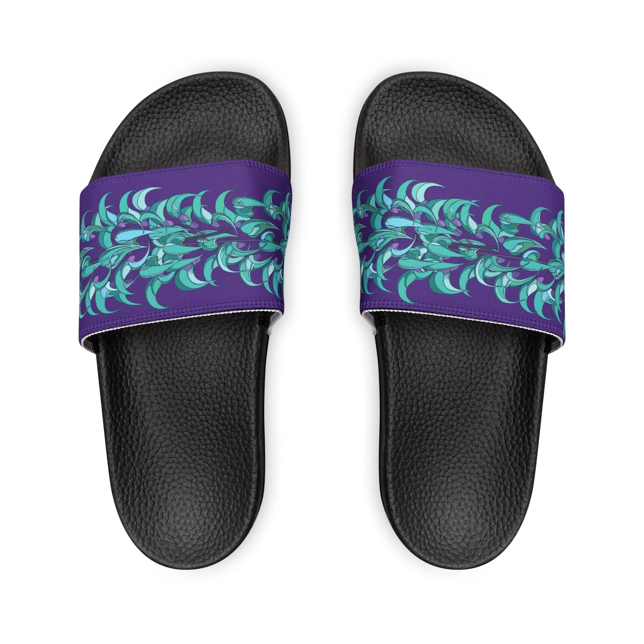 Sandals Blue Jade Flower Design