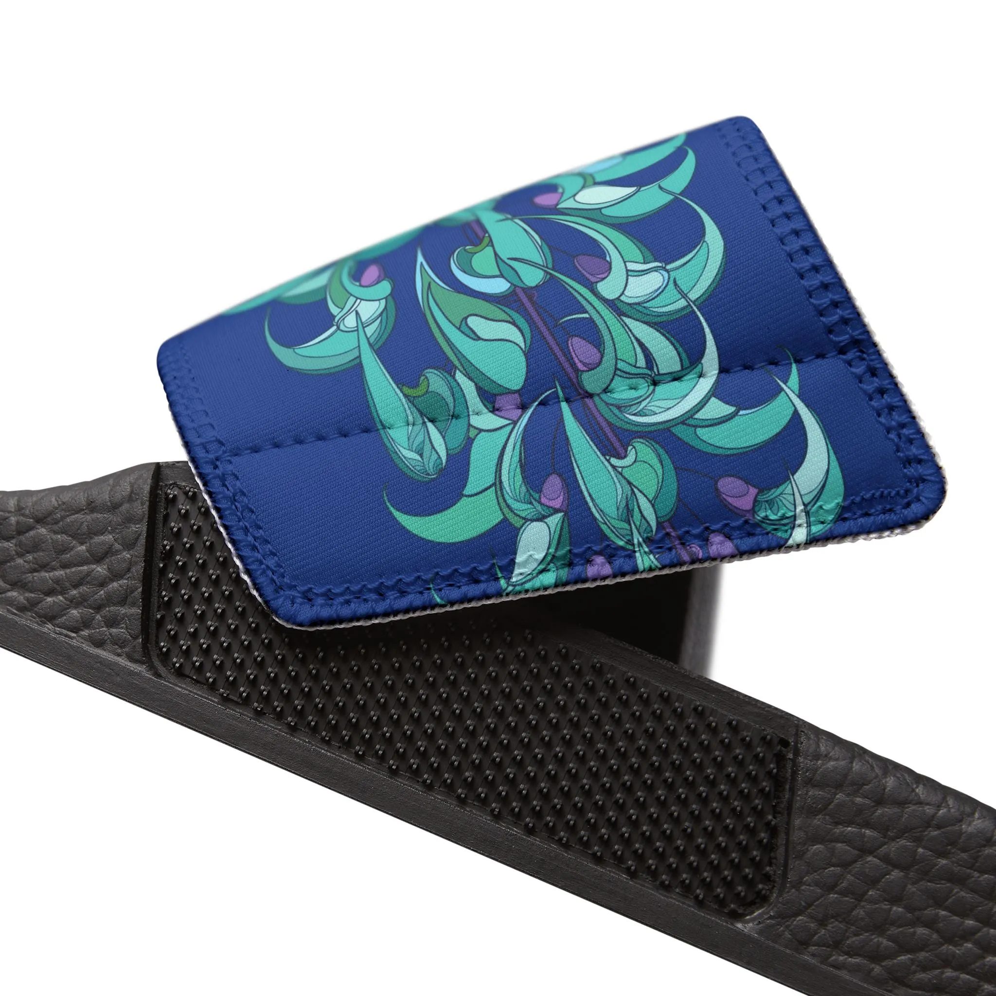 Sandals Blue Jade Flower Design