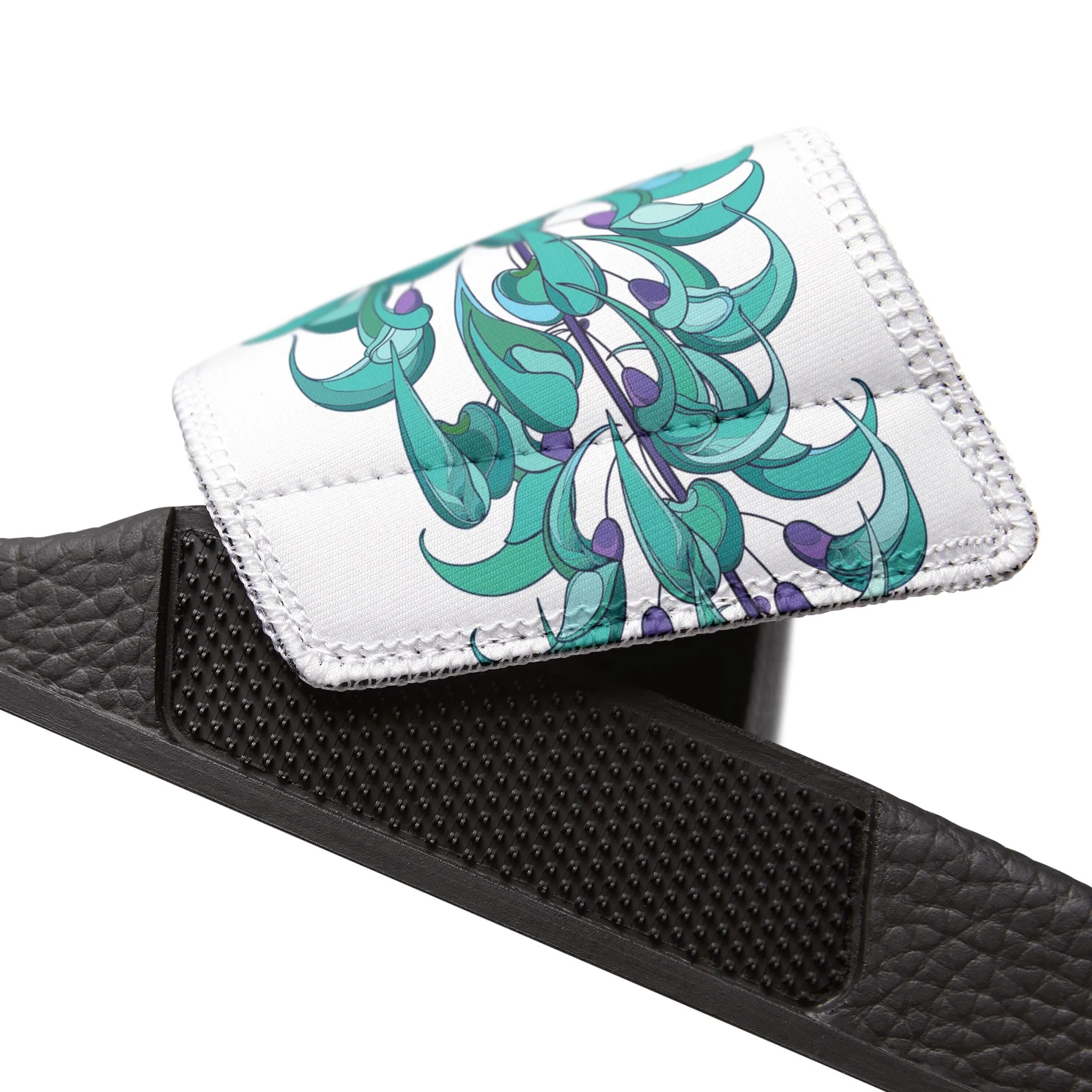 Sandals Blue Jade Flower Design