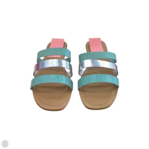 Sandals Flats By Clothes Mentor In Teal, Size: 8