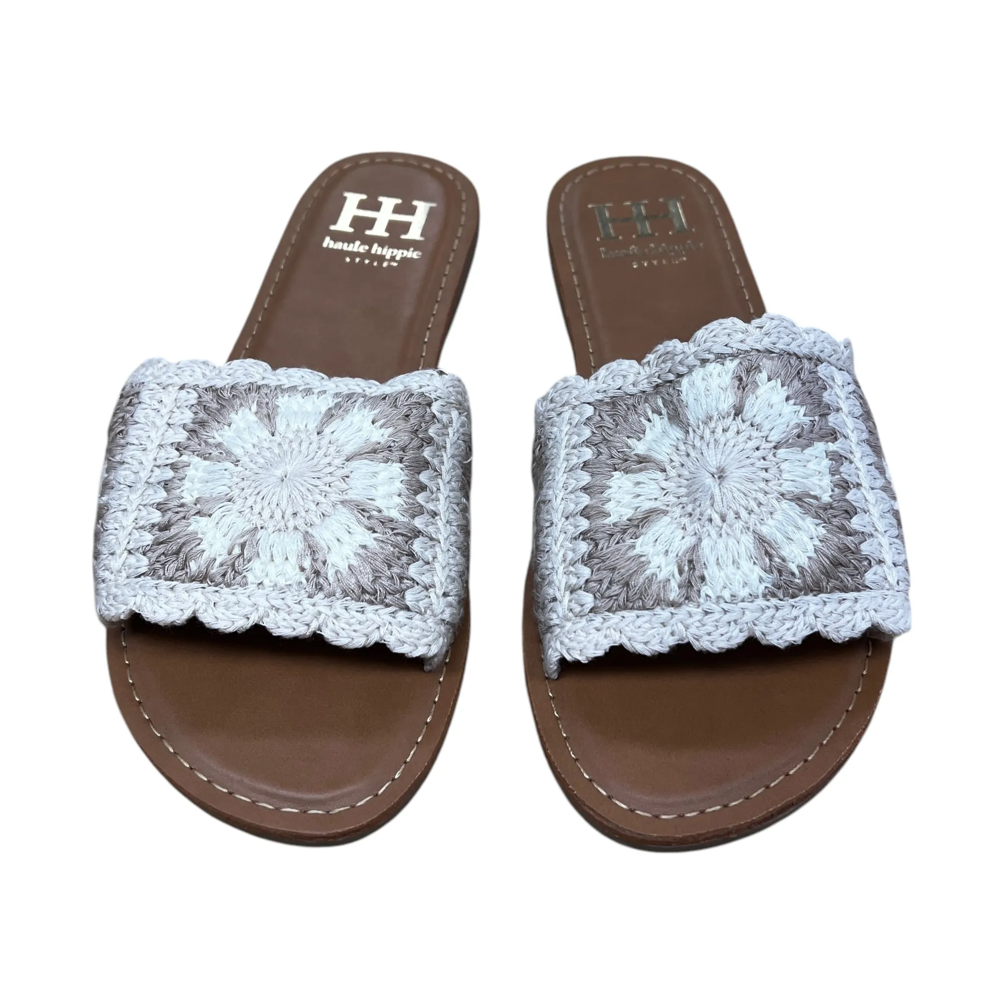 Sandals Flats By Haute Hippie In Taupe, Size:7