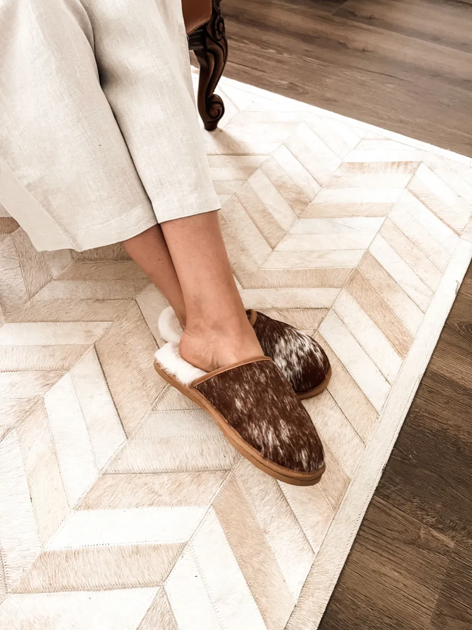 Sheepskin and Cowhide Slippers