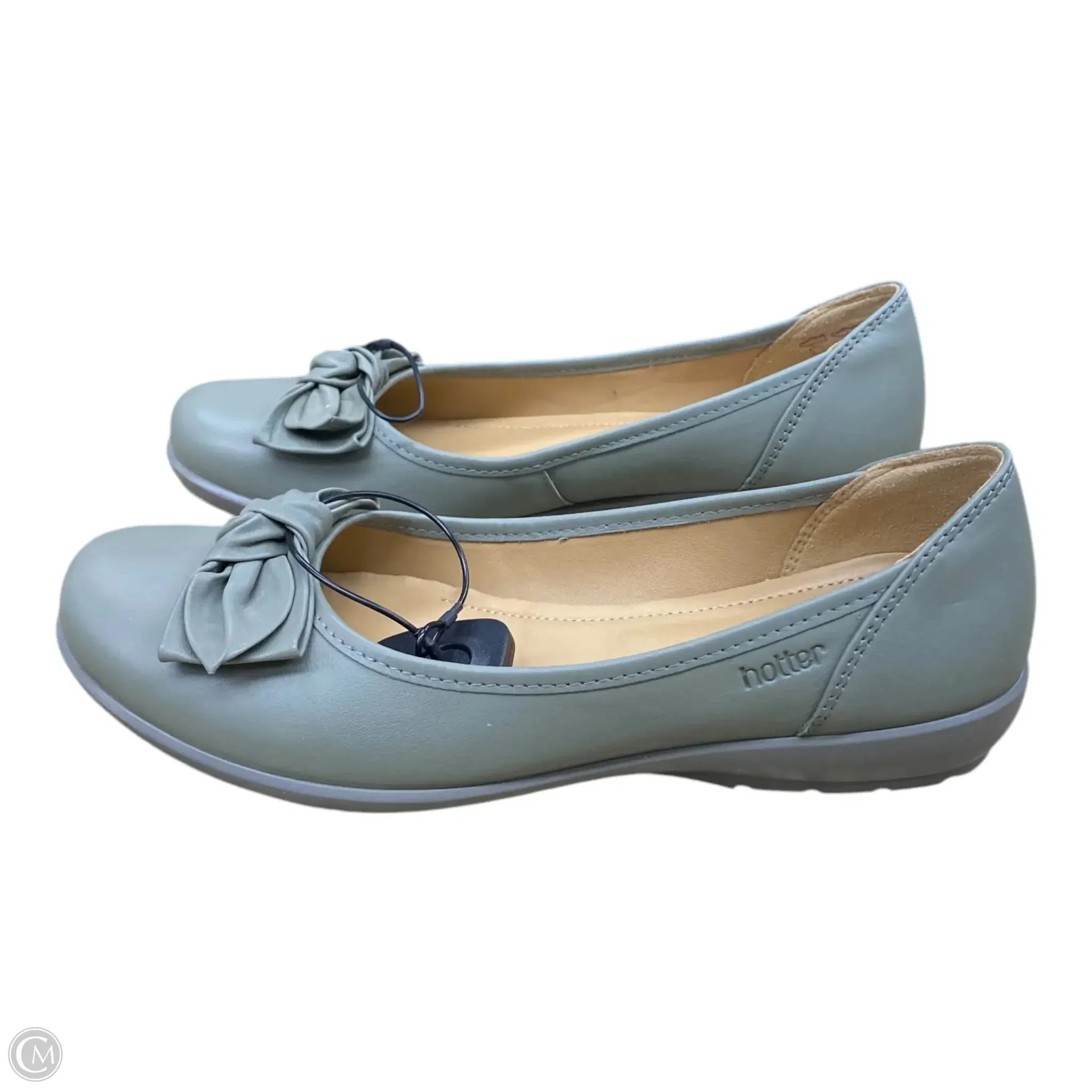 Shoes Flats By Hotter In Green, Size: 9