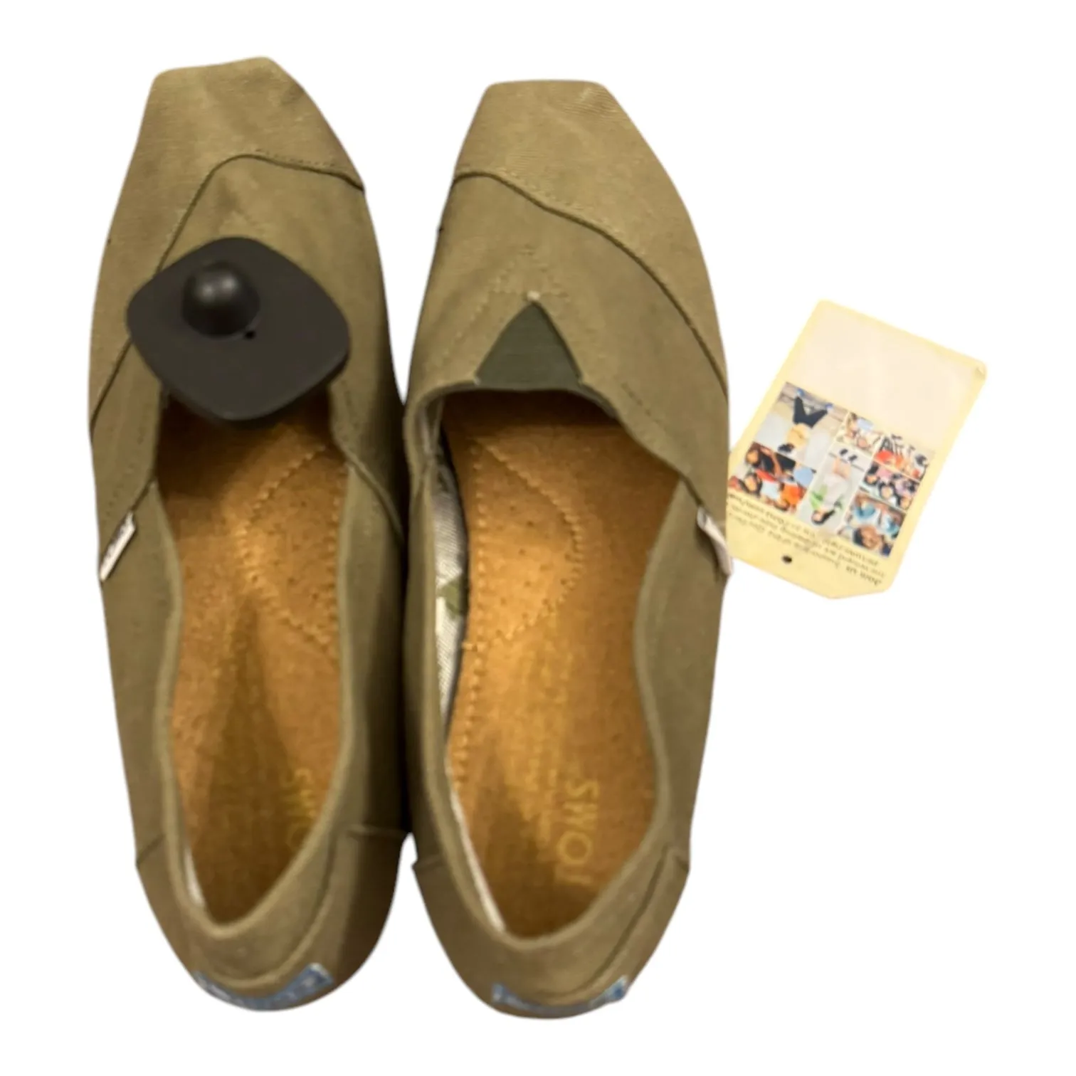 Shoes Flats By Toms In Green, Size:10