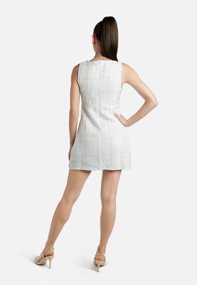 Sleeveless Woven Flap Pocket Mini Dress By RUW