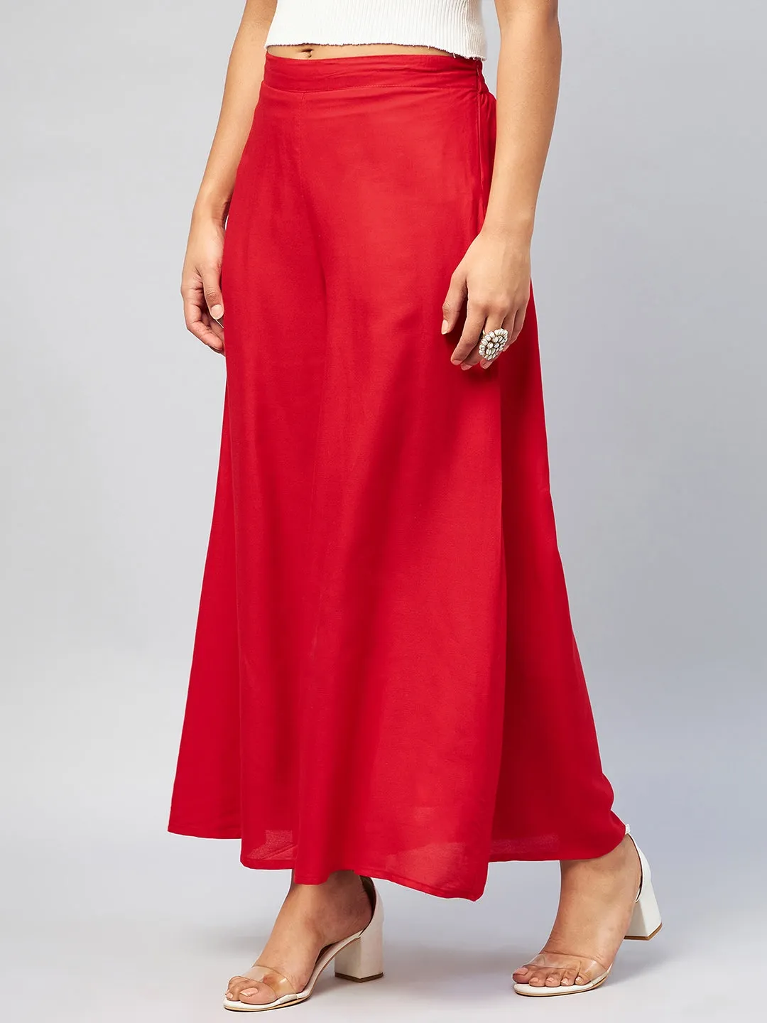 Solid Red Palazzo