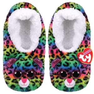 Ty Beanie Boo Soft Plush Slippers - Dotty Leopard