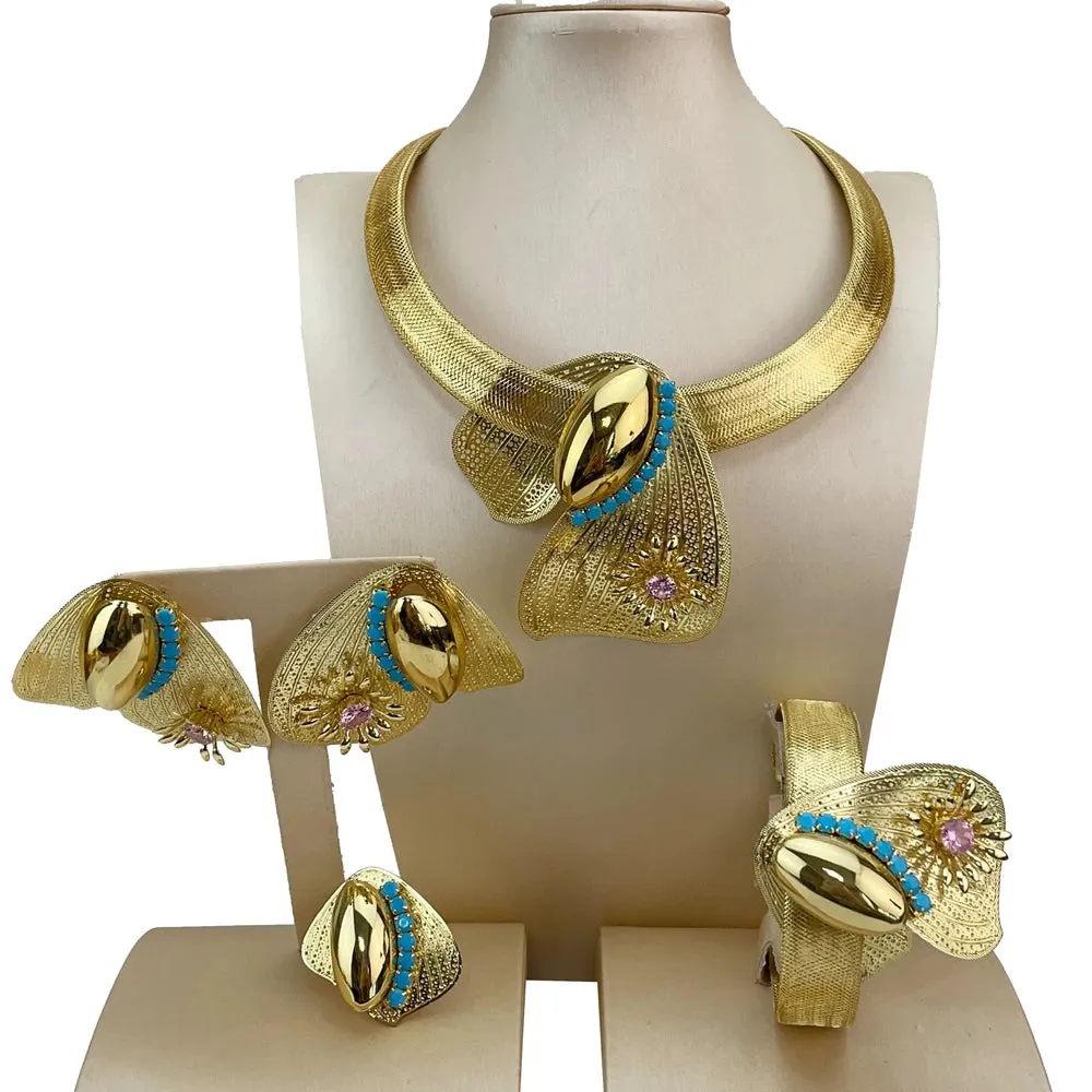Unique Style Brazilian Handmade Flower Jewelry Set