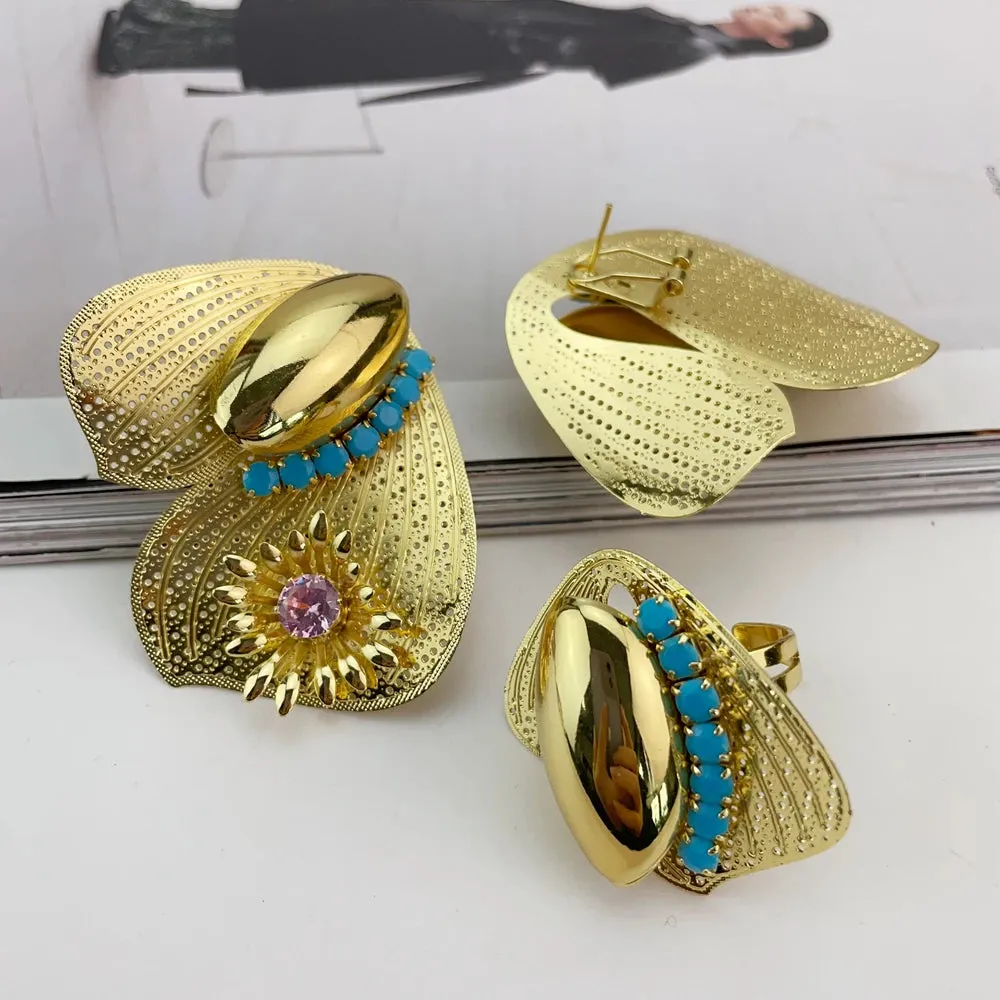 Unique Style Brazilian Handmade Flower Jewelry Set