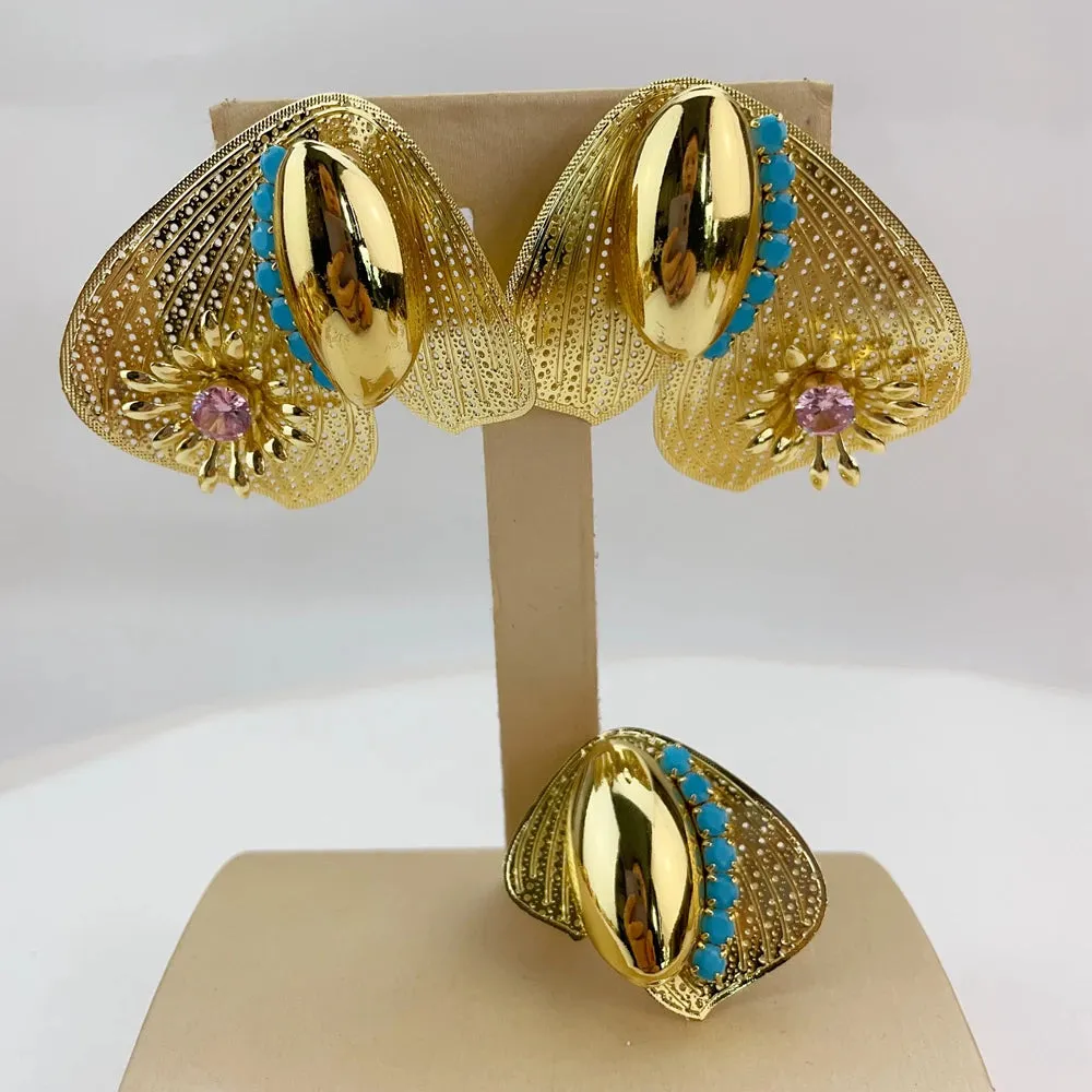 Unique Style Brazilian Handmade Flower Jewelry Set