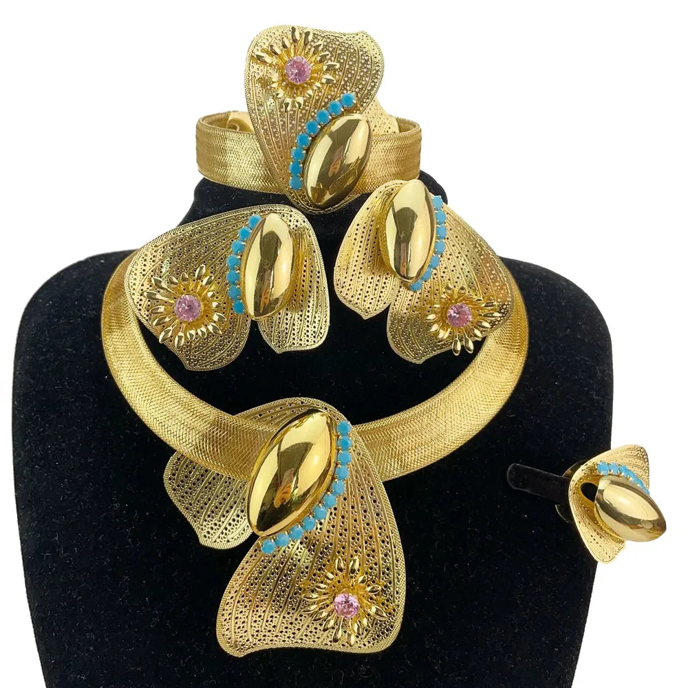 Unique Style Brazilian Handmade Flower Jewelry Set