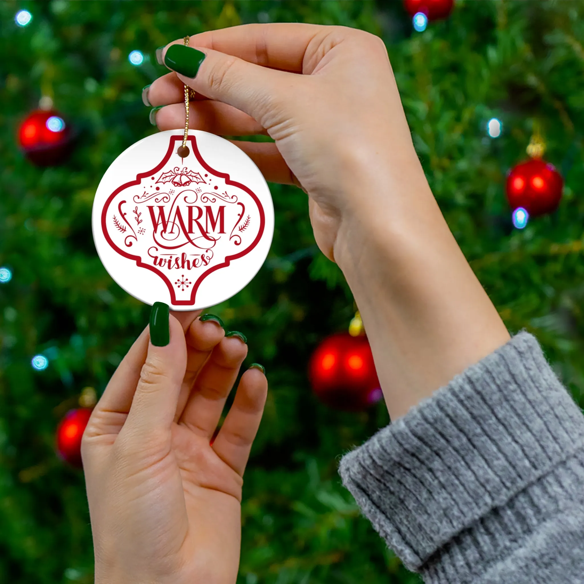 Warm Wishes Ceramic Disc Ornament       Item #2056583