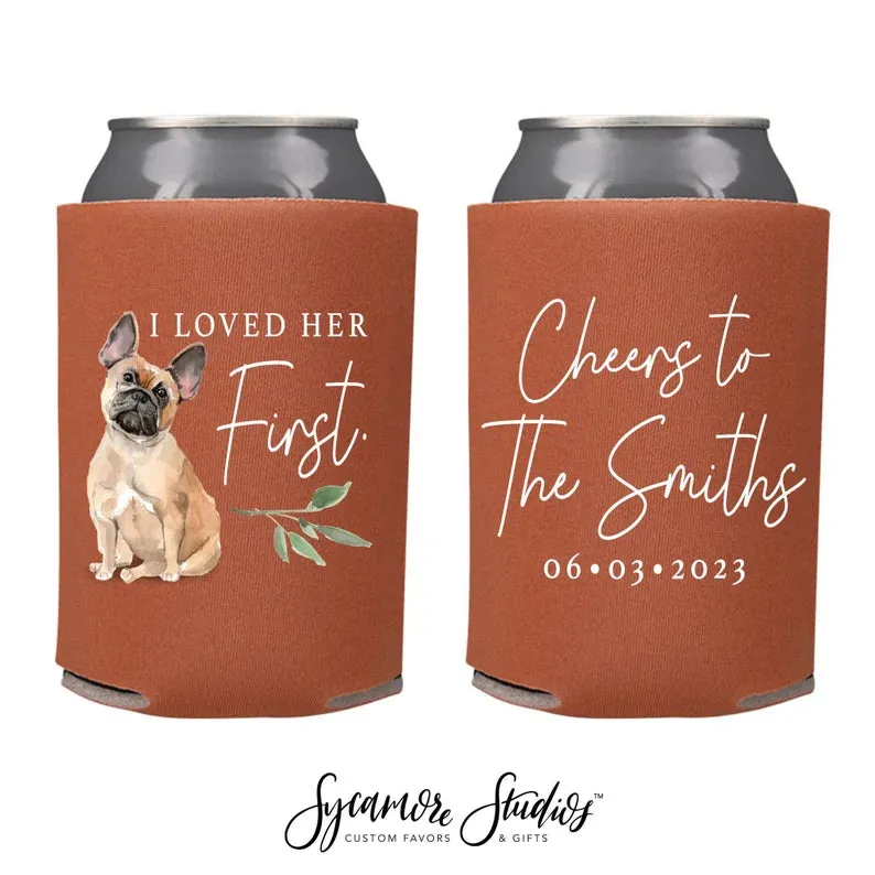 Wedding Can Cooler #14FR - Full Color - I Loved Her First