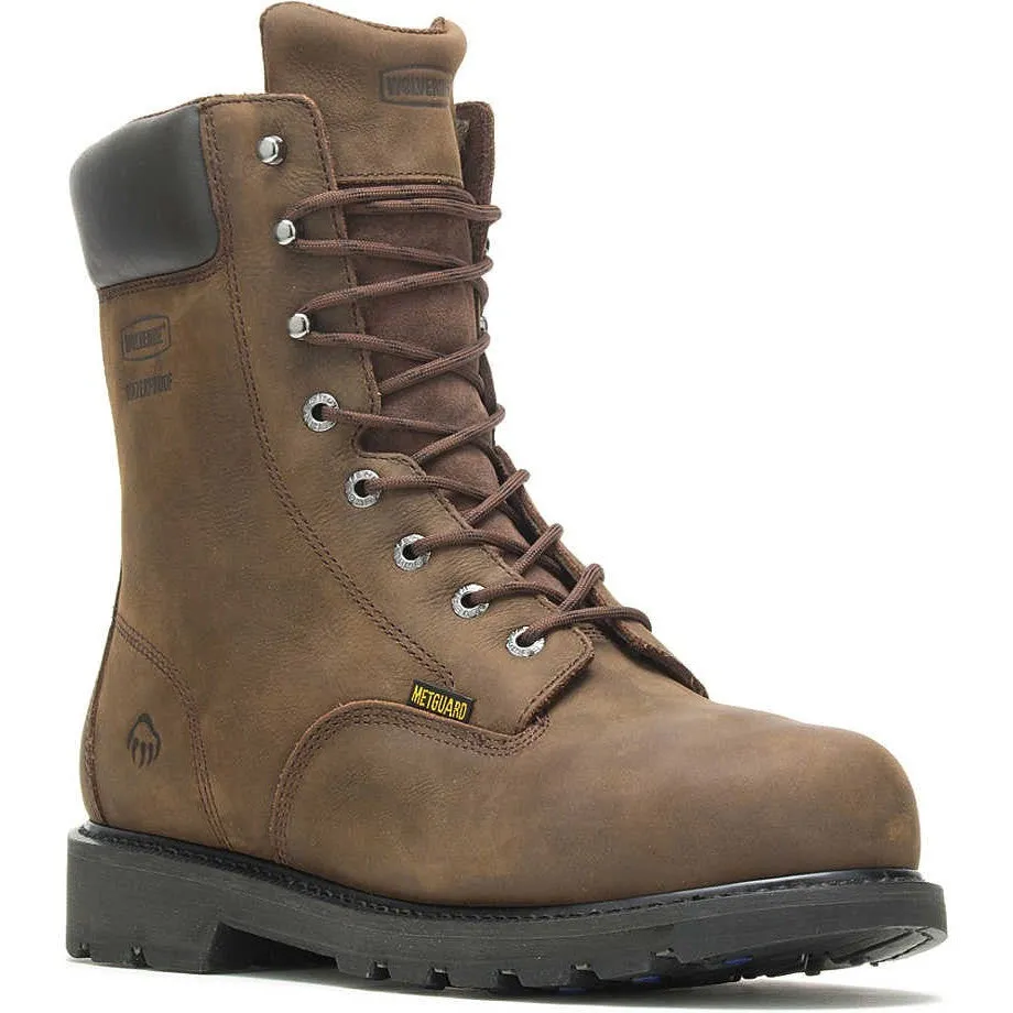 Wolverine Men's McKay 8" Steel Toe WP MG Work Boot -Brown- W05680