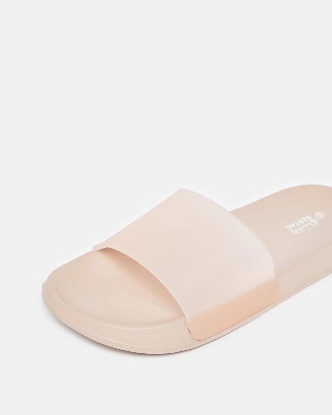 Women Pink Vinyl Slide