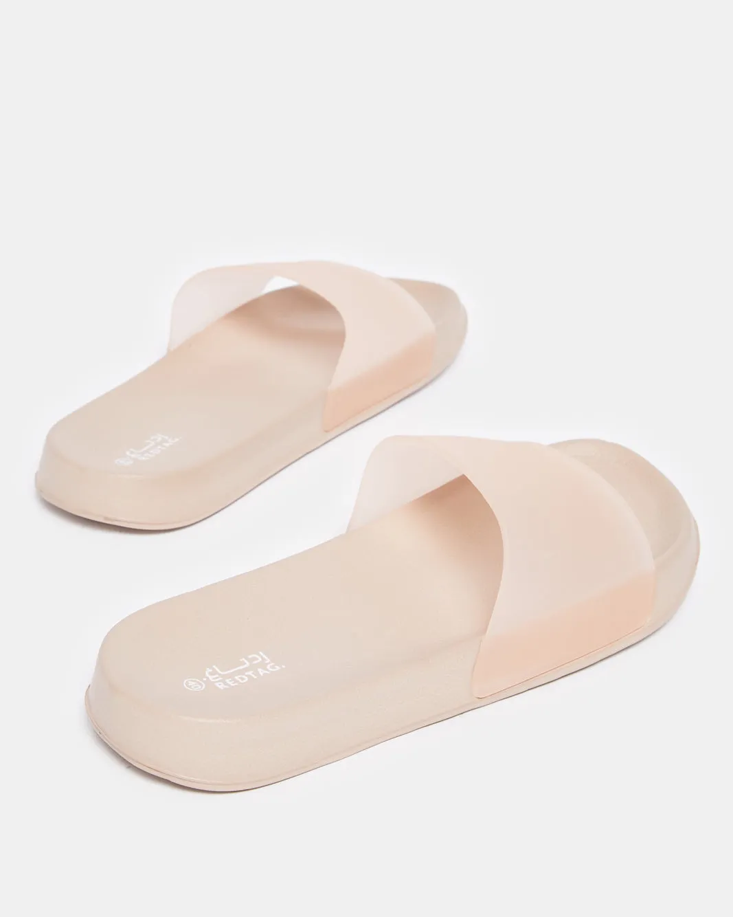 Women Pink Vinyl Slide