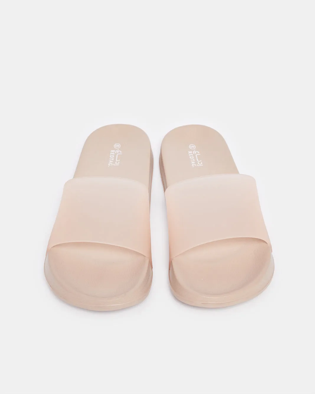 Women Pink Vinyl Slide