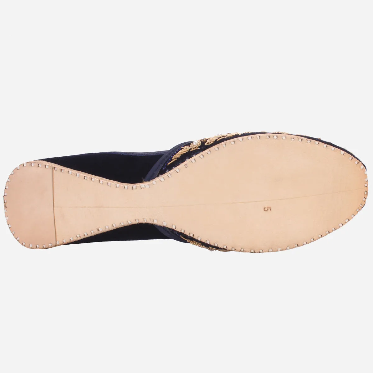 Women "Aizal" Leather Embroidered Wedding Khussa