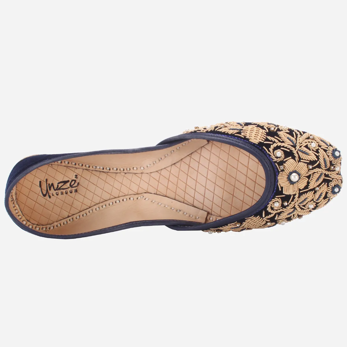 Women "Aizal" Leather Embroidered Wedding Khussa
