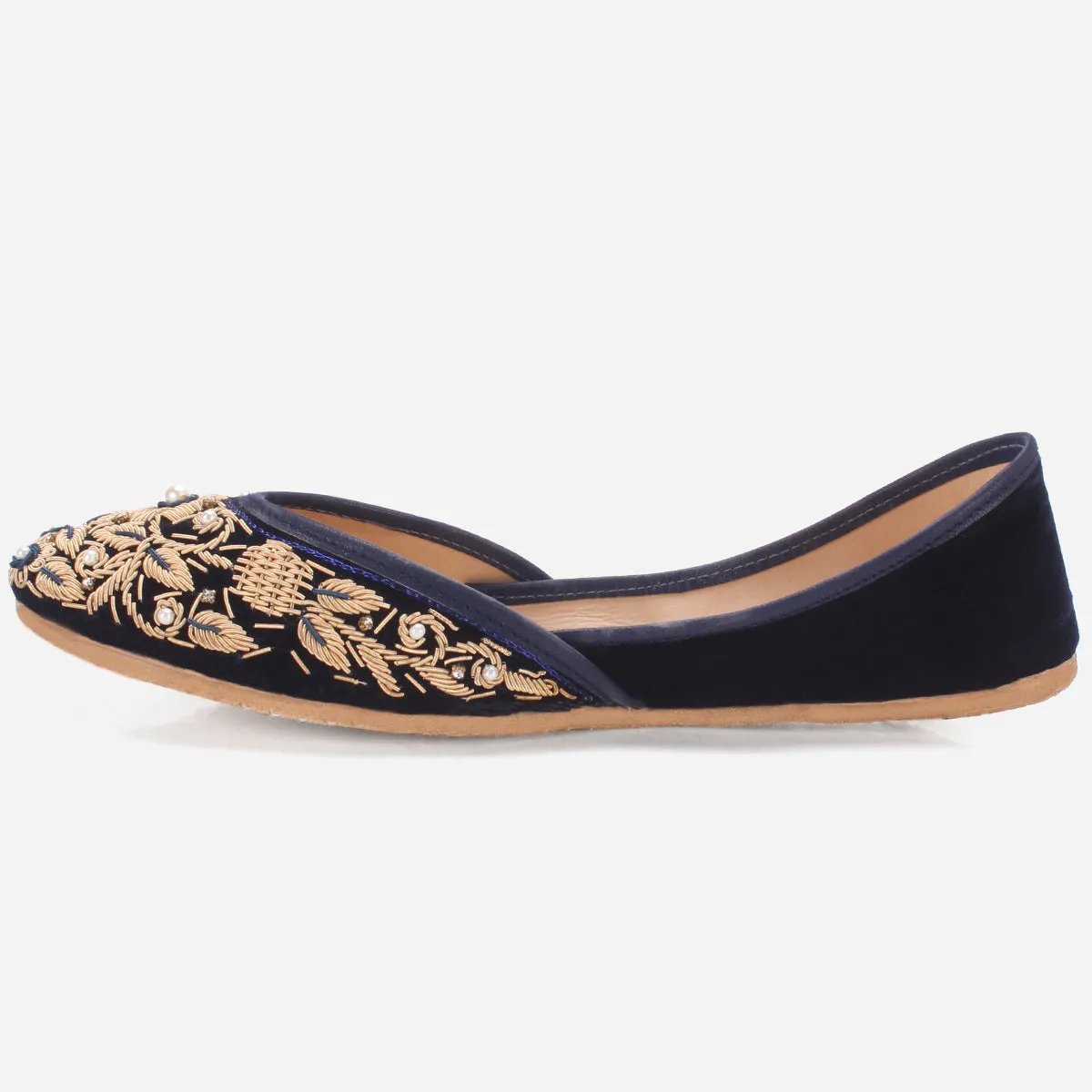 Women "Aizal" Leather Embroidered Wedding Khussa