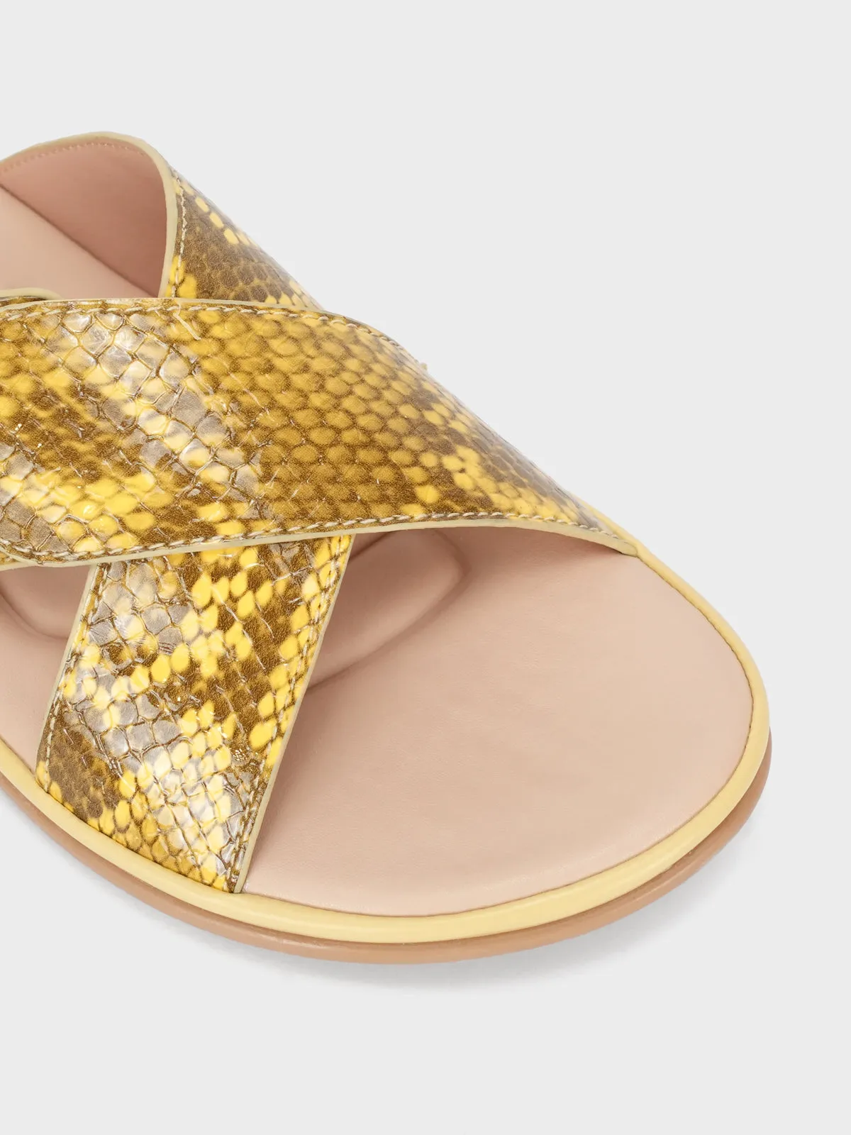 Women "CRESIDA" Crossover Comfy Flat Slippers