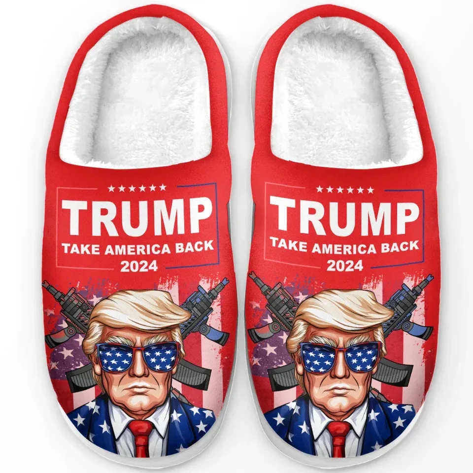 You Have The Power - US Election Fluffy Slippers - Christmas Gift For Conservative Supporters