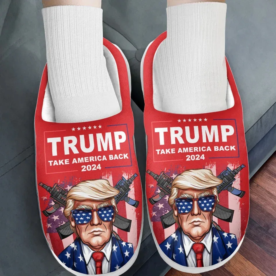 You Have The Power - US Election Fluffy Slippers - Christmas Gift For Conservative Supporters