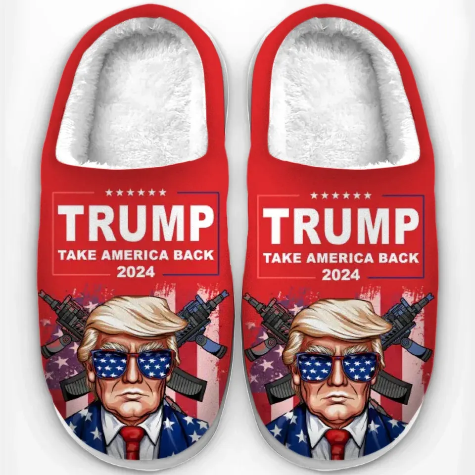 You Have The Power - US Election Fluffy Slippers - Christmas Gift For Conservative Supporters