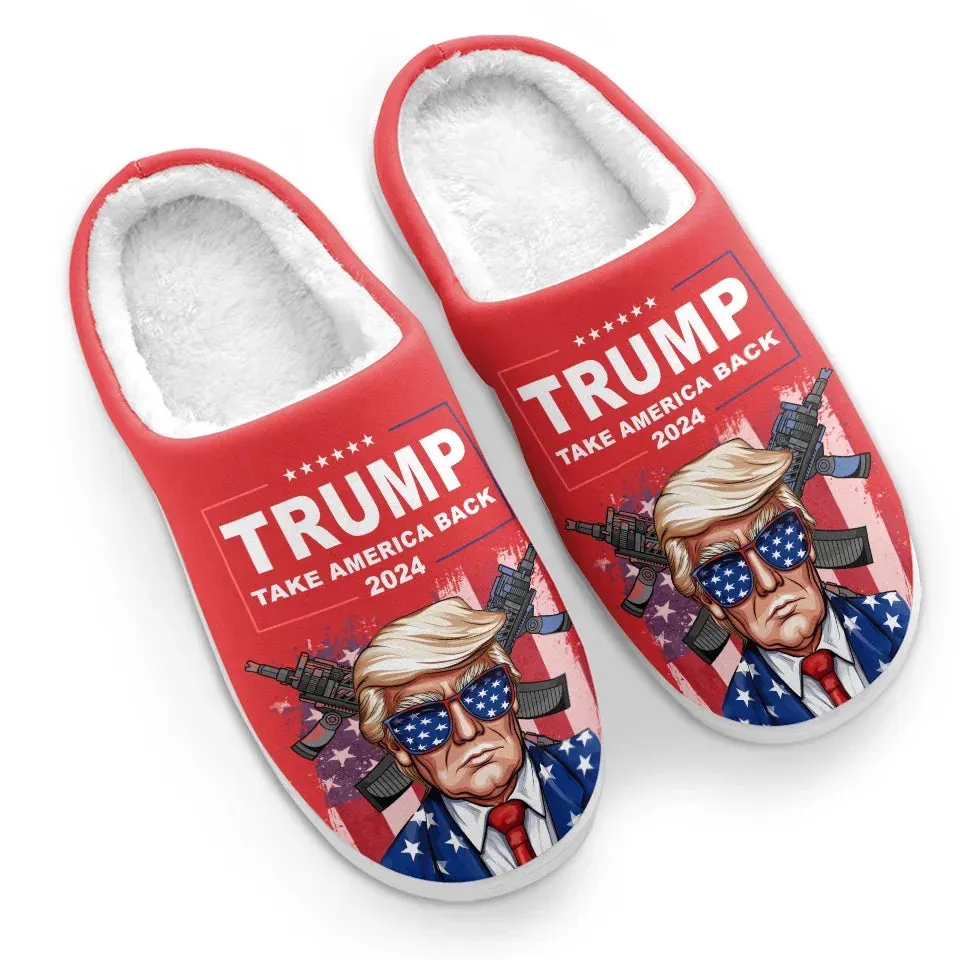 You Have The Power - US Election Fluffy Slippers - Christmas Gift For Conservative Supporters