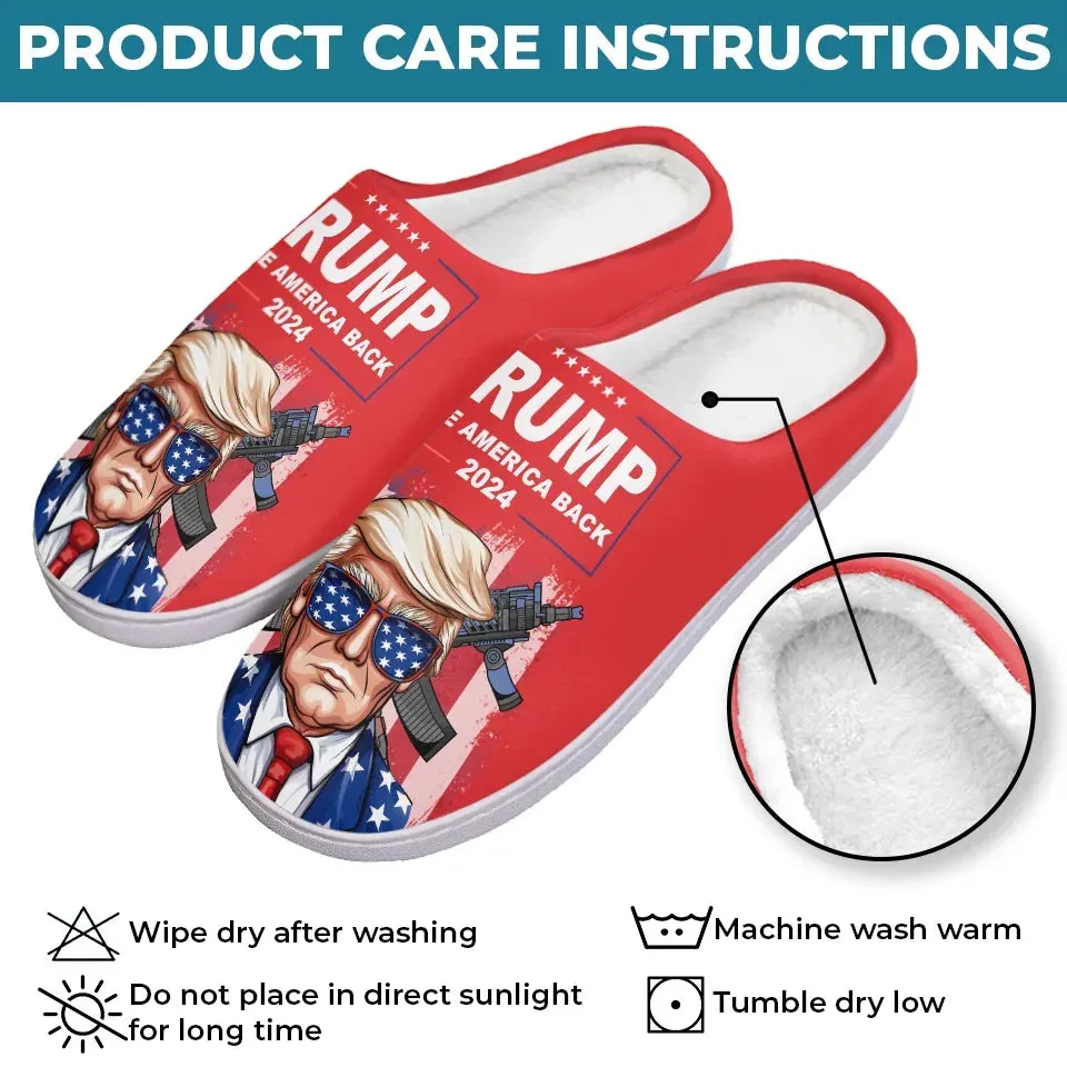 You Have The Power - US Election Fluffy Slippers - Christmas Gift For Conservative Supporters
