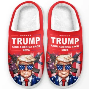 You Have The Power - US Election Fluffy Slippers - Christmas Gift For Conservative Supporters