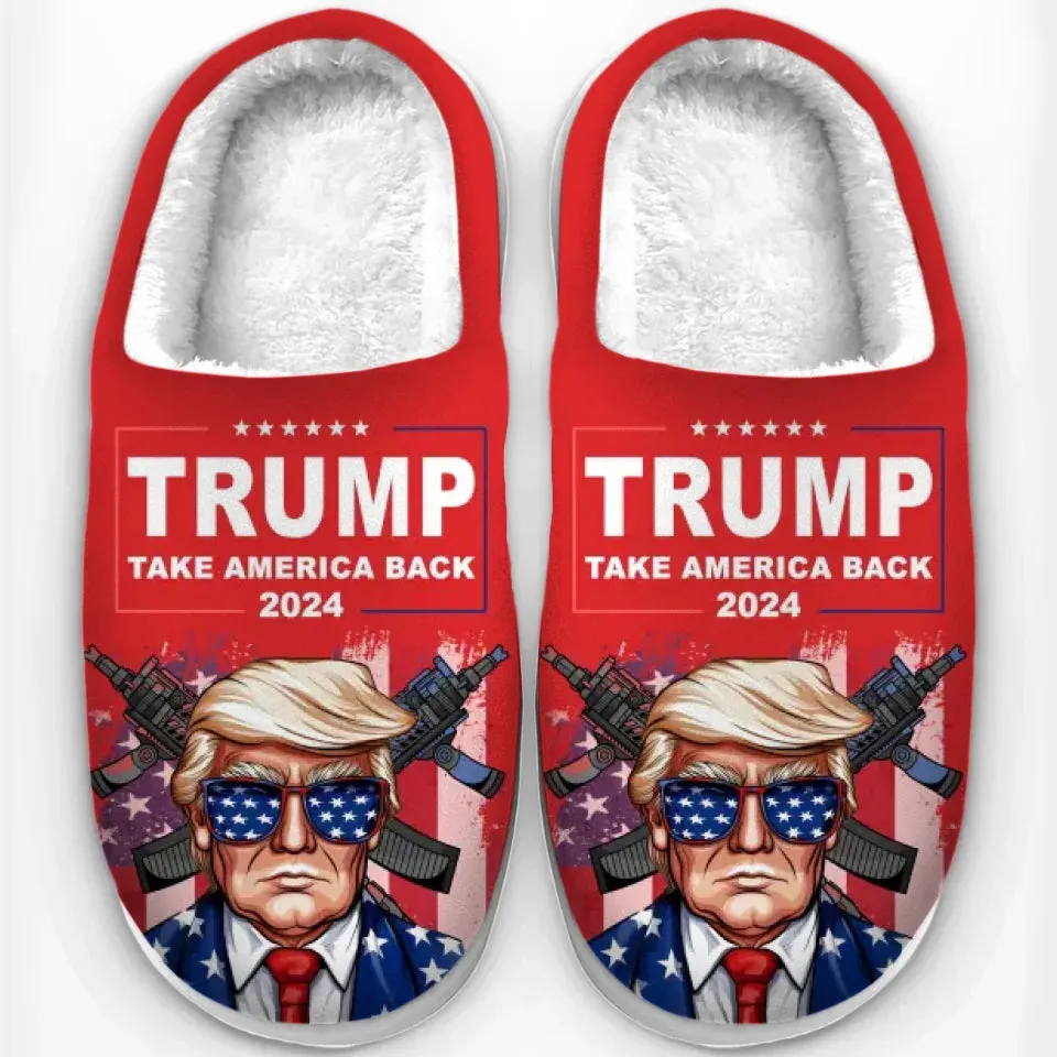 You Have The Power - US Election Fluffy Slippers - Christmas Gift For Conservative Supporters